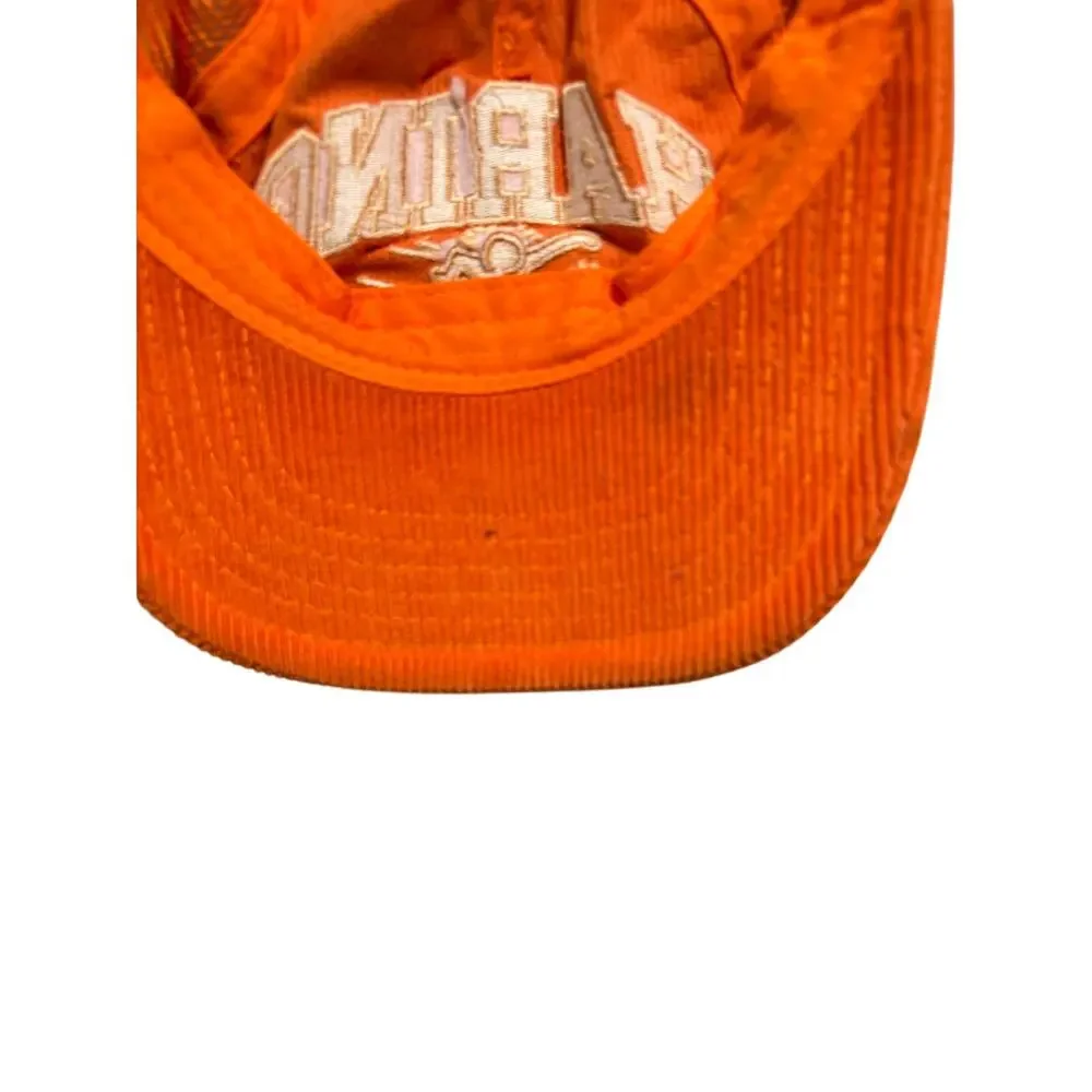 Keith Haring x Mad Engine Trucker Hat Cap Orange Corduroy Stitched Snapback